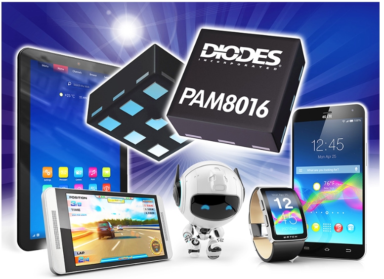 Diodes Incorporated PAM8016ハプティック・ドライバ